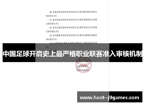 中国足球开启史上最严格职业联赛准入审核机制